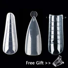 Две формы для быстрого наращивания полиуф-гель для ногтей Типсы Полное покрытие формы для наращивания верхние формы искусственные ногти