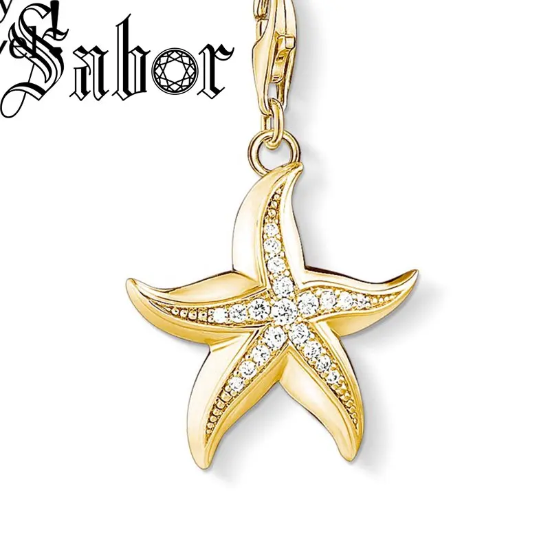 Очаровательные Подвески с золотыми морскими звездами для женщин и мужчин модные
