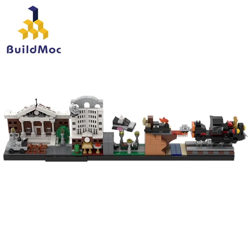 

City Street View Old Club Model Back to the Future Skyline Architecture Breaking Bad Buildings Blocks Toy Gift Child