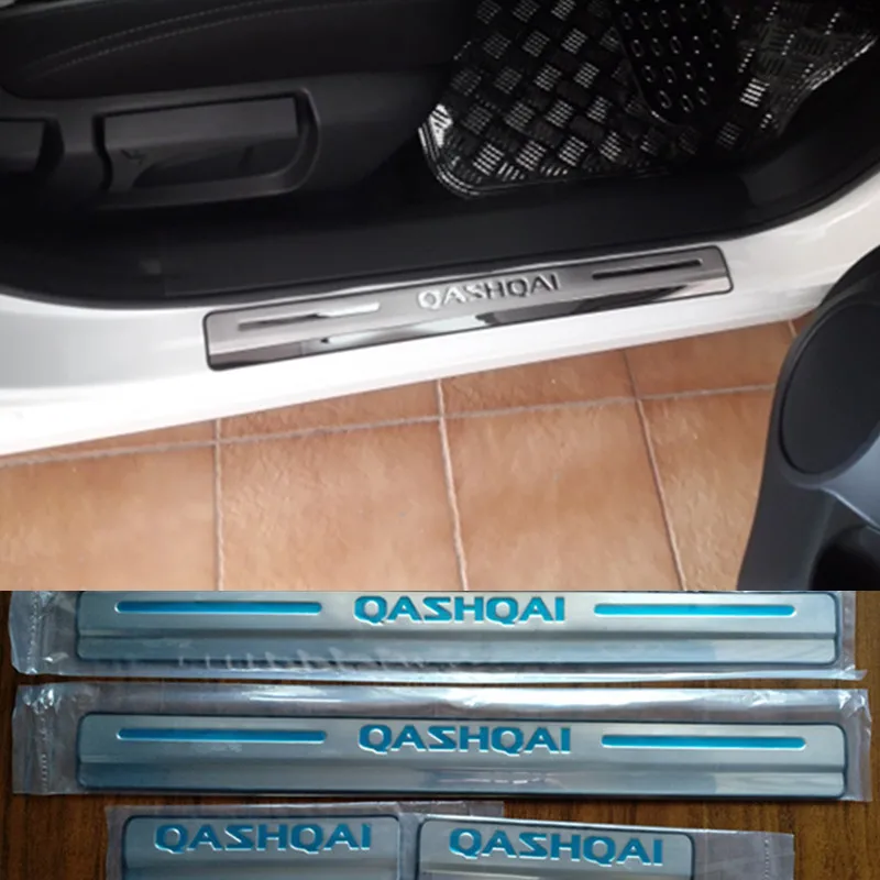 Автомобильные аксессуары для порога двери Qashqai J11 накладка из нержавеющей стали