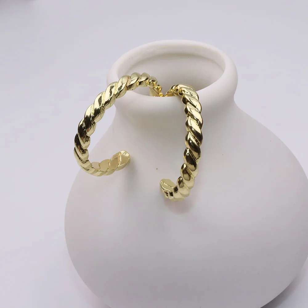 

Eruifa 6pcs 28mm Chain Earring Stud Hoop Connctor Gold/Silver Plated Zinc Alloy Jewelry DIY Necklace Bracelet Earrings