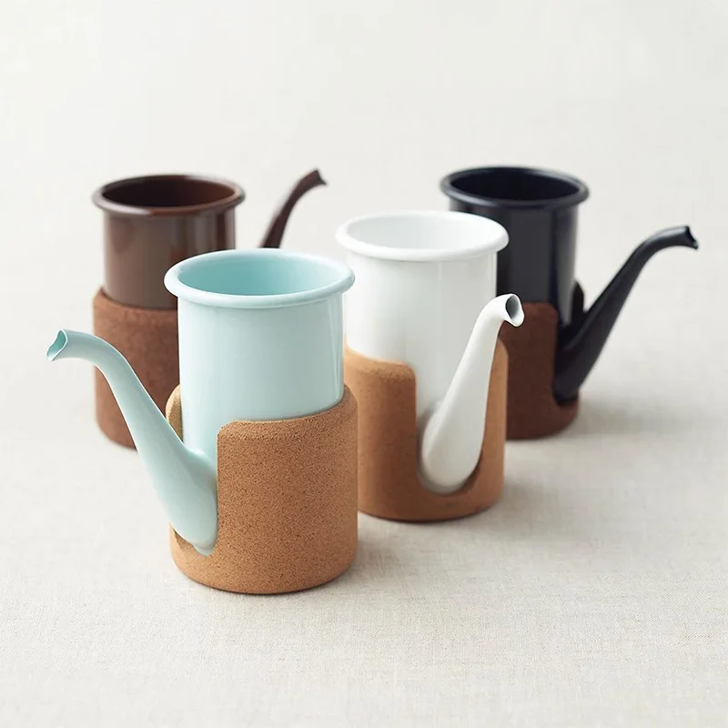 400 мл Корк Кофе горшок Нержавеющая сталь ручной капельная Кофеварка стройные