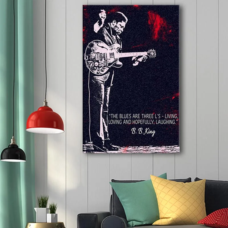 Настенная картина Singer BB.KING настенный плакат современные картины с изображением
