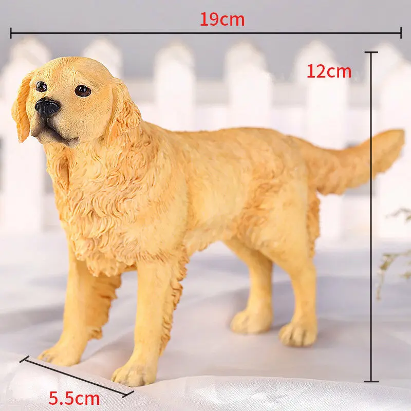 JJM золотистый ретривер собака питомец фигурка животного модель игрушка