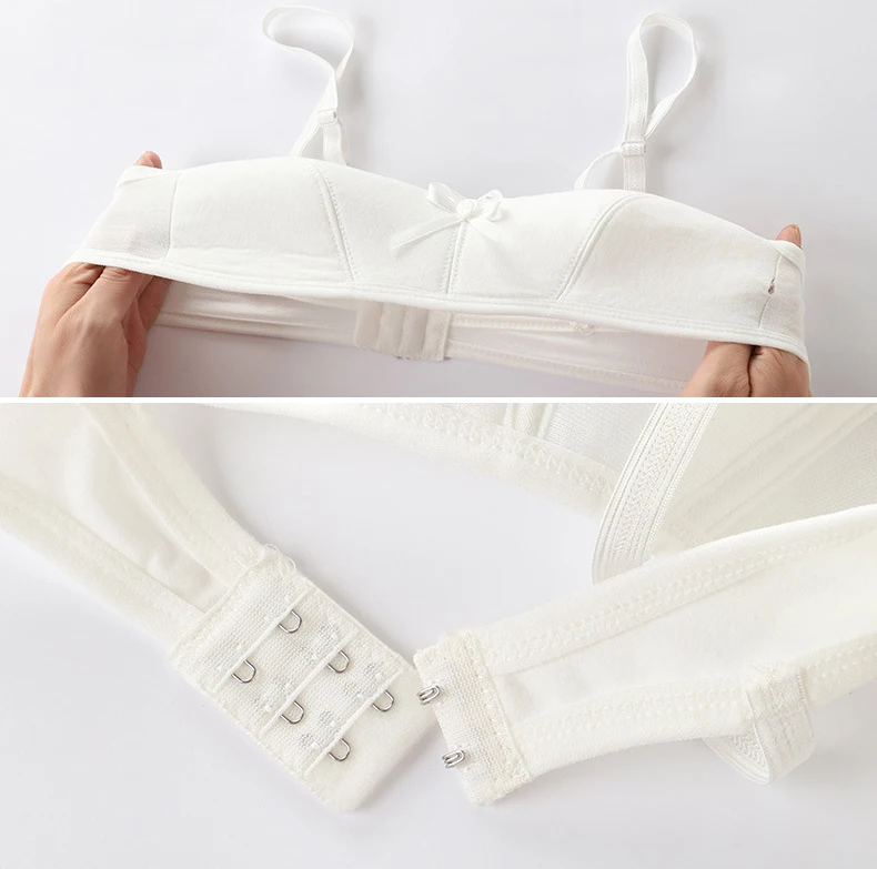 

10-13Years Girls Bra Teen Underwear Breathable Absorb Sweat Training Lingerie Prevents Peeping Double-layer Girls' Small Vest