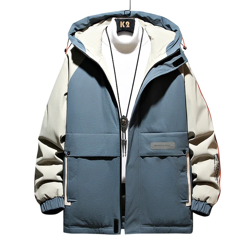 2021 Winter Hooded Cotton-Padded Jackets Thick Outwear Parkas Clothes Autumn Cold Warm Men's Trend Top Coats Plus Size M-4XL