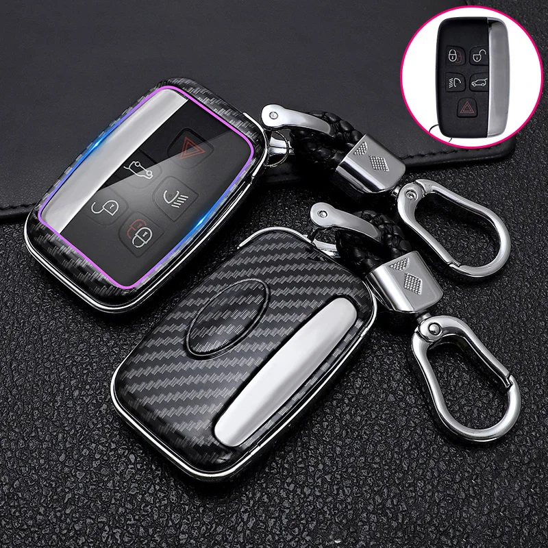 Чехол для автомобильного ключа из АБС углеродного волокна держатель Land Rover Range Sport