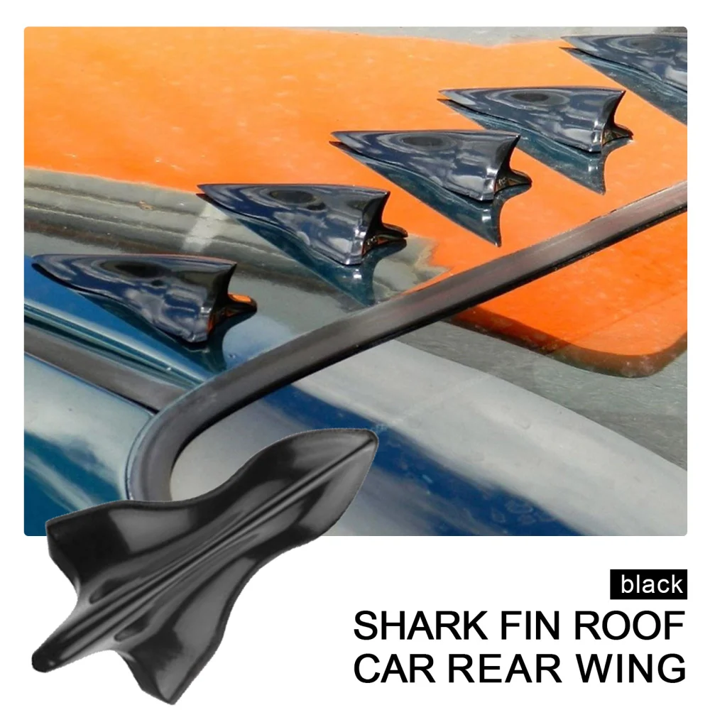 

10 Pcs Handsome Shark Fin Diffuser Vortex Generator Car Wing Roof Spoiler Bumper Shark Fin Carbon Fiber Tail Generator