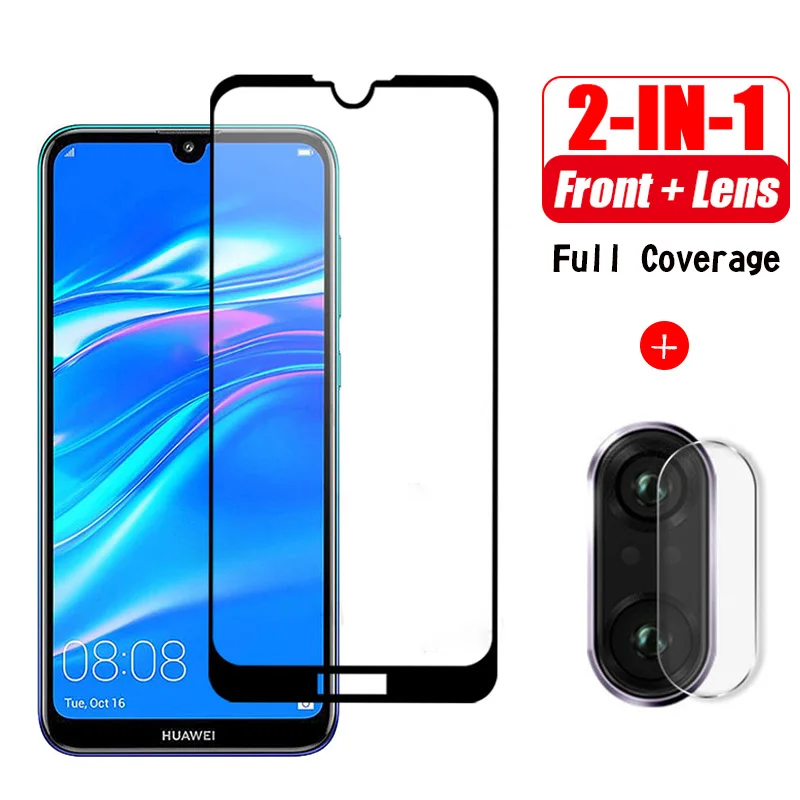 1 2 шт. закаленное стекло для 3d камеры Huawei Y7 Pro Prime 2019 enjoy 9 полное покрытие Защита