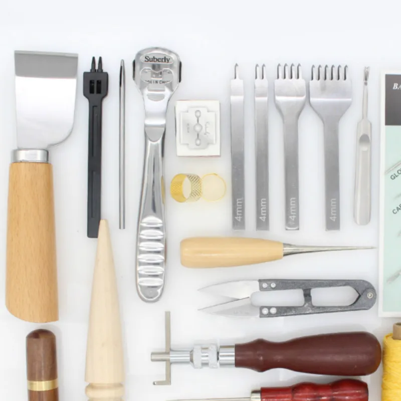 Профессиональный кожаный ручной швейный набор инструментов для шитья швейных