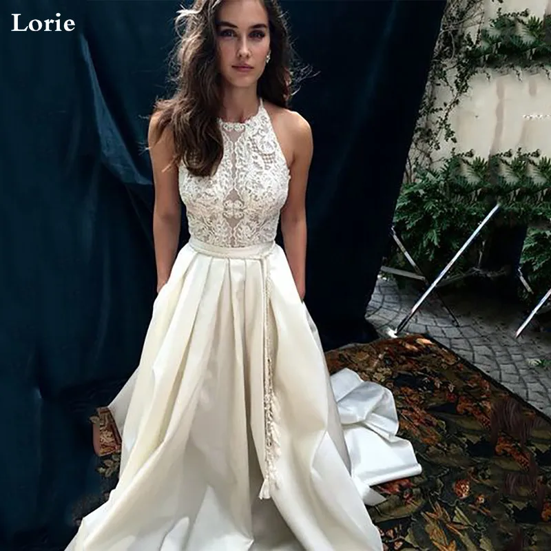 Lorie свадебное платье трапеция с лямкой на шее свадебные платья Boho 2020|Свадебные