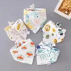 5 шт.лот, милые Мультяшные Слюнявчики для новорожденных, треугольные Слюнявчики для кормления, мягкие хлопковые Слюнявчики для новорожденных