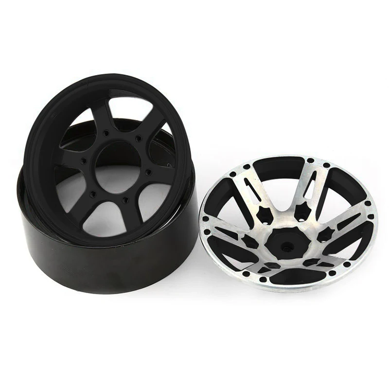 

4Pcs Metal Wheel Rim 1.9Inch Wheel Hub Beadlock Wheel Rim for 1:10 RC Rock Crawler Axial SCX10 90046 D90 TRX-4 RC Car