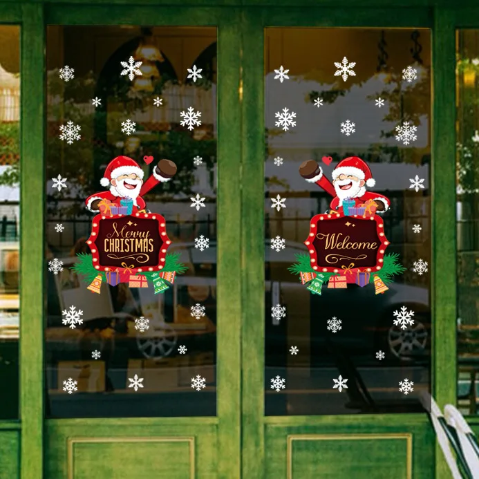 

Christmas window wall stickers bedroom living room glass doors and windows background decoration stickers(50x70cm)
