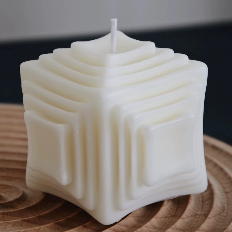 

Geometric Candle Molds DIY Handmade 3D Soap Silicone Mould Aromatherapy Gift Home Resin Molds for Candle Making Supplies
