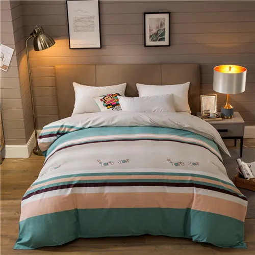 Color 6 Экологическая шлифовка Одеяло Обложка Монополия постельных принадлежностей Радуга Полосатое одеяло покрытие хлопок 160x210 см/180x220 см/200x230 см/220x240 см - Цвет: Color 6