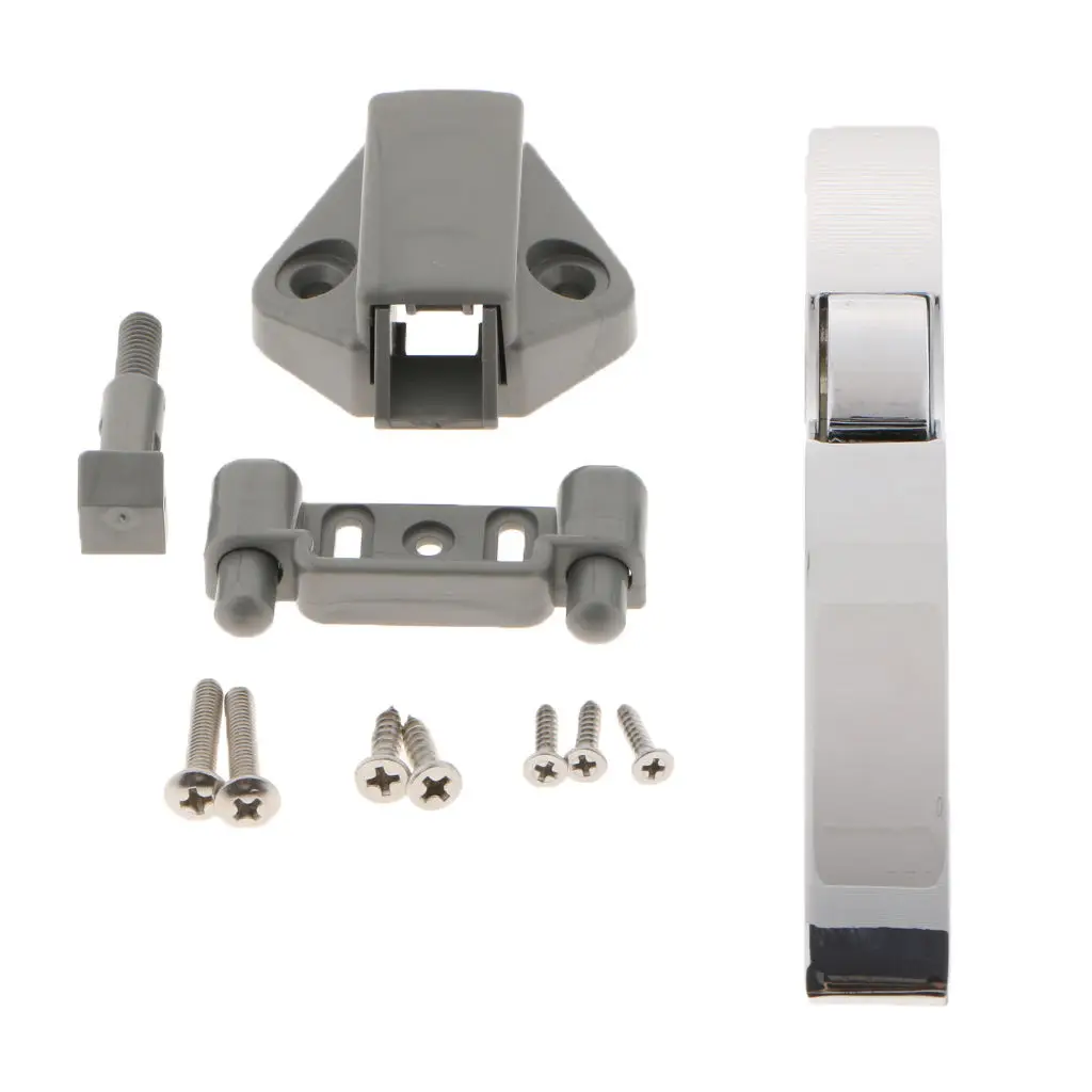 

Push Button Caravan Camper Van Motor Home Handle Set, Chrome