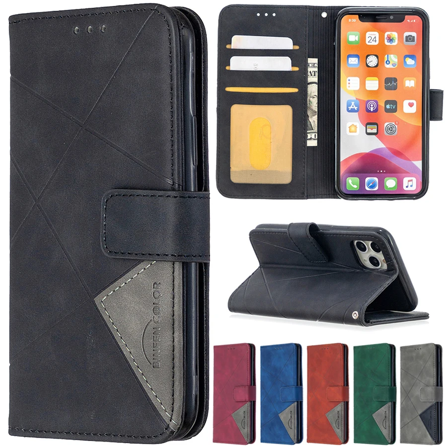 

Wallte Leather Flip Case For iPhone 13 Pro Max 13 Mini 12 Pro Max 11 Pro Max X XR XS Max SE 2020 8 Plus 7 Plus 6/6S Plus Cover