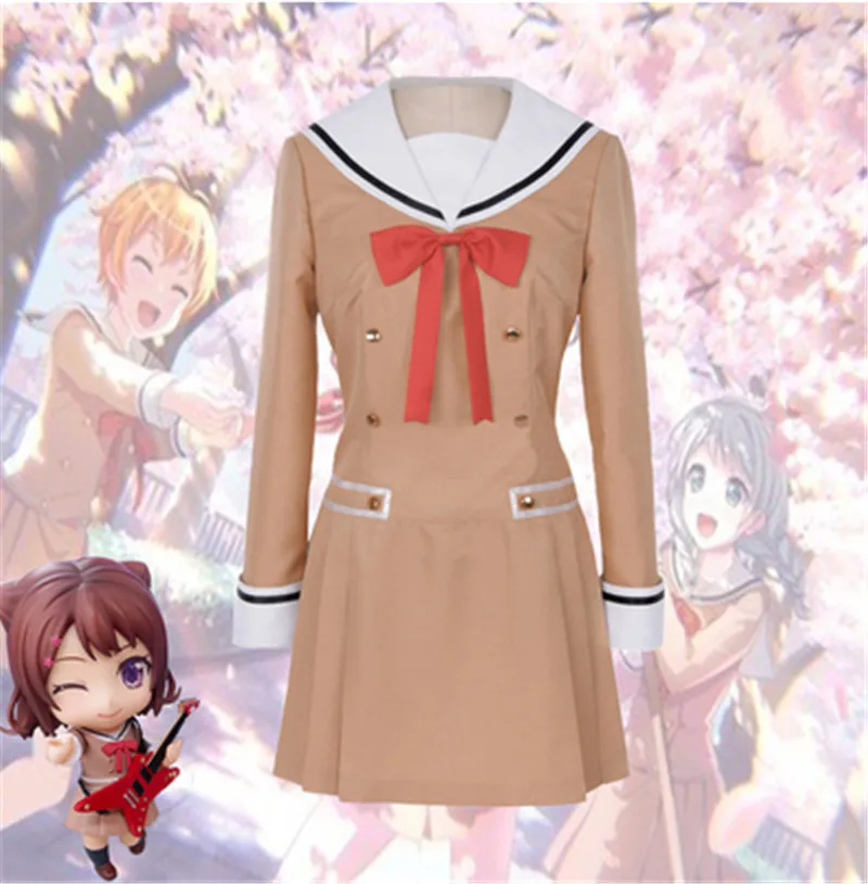 Anime BanG Dream OYAMA Kasumi HANAZONO Cosplay Costume Girls High School Uniform Halloween Carnival Outfit Custom Made Dresses |