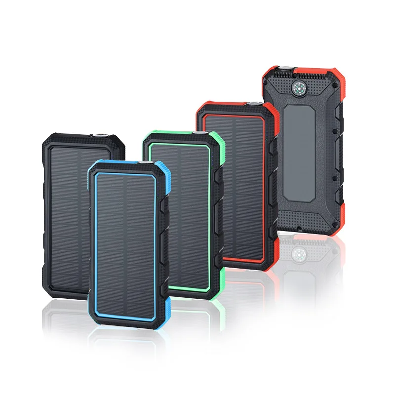 Внешний аккумулятор ёмкость 24000мАч солнечная батарея водонепроницаемый