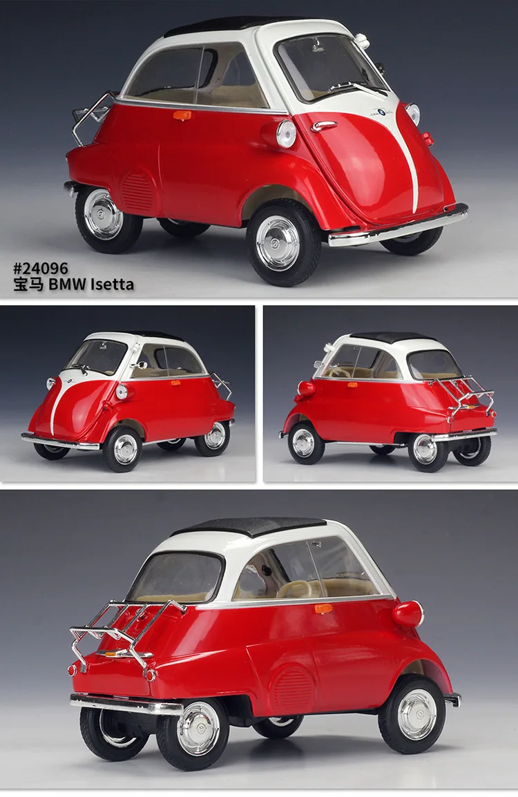 Модель автомобиля BMW egg Isetta из сплава 1:18 статическая металлическая модель с