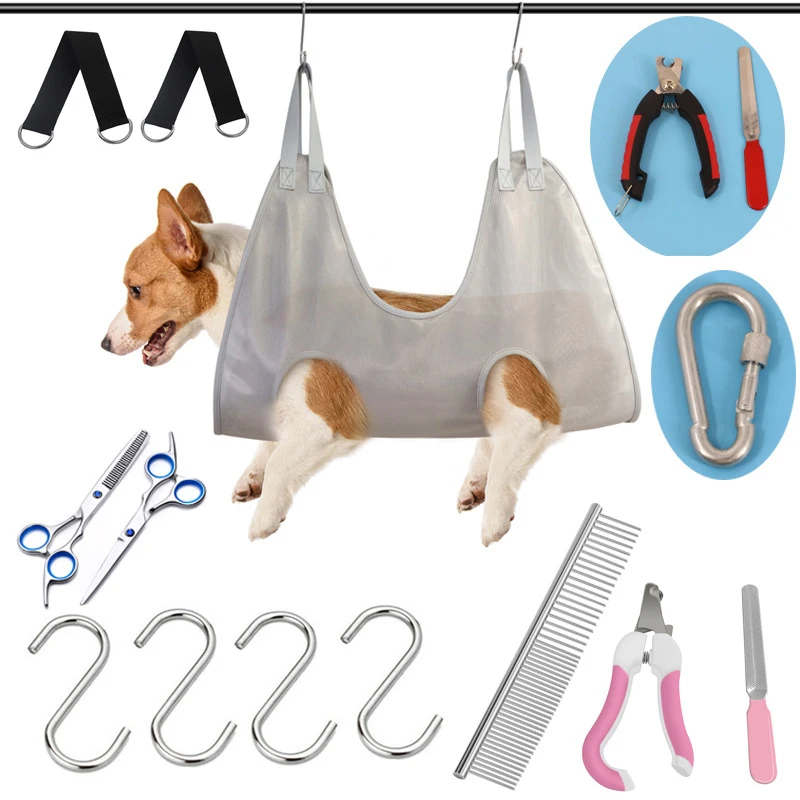 

New Pet Grooming Hammock Cats and Dogs Grooming Nail Hammock Cats and Dogs Trimming Tools Daily Care Supplies