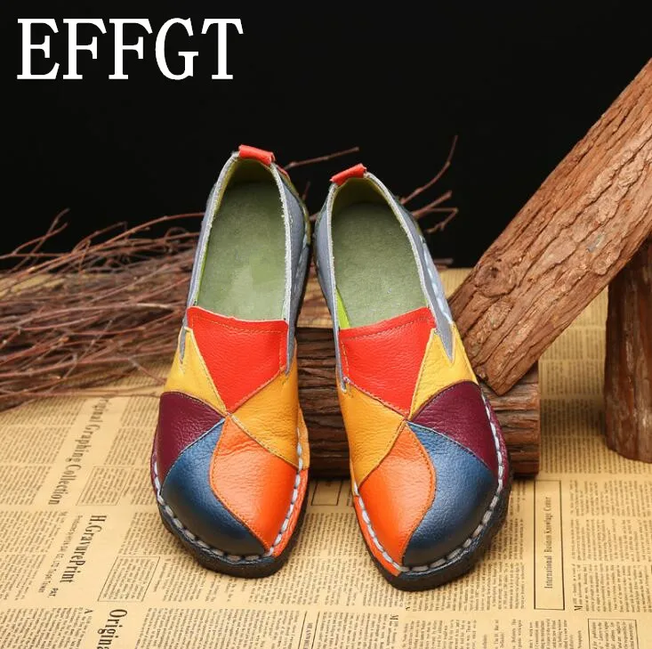 EFFGT весенне осенние новые отечественные мягкие женские туфли ручной работы из