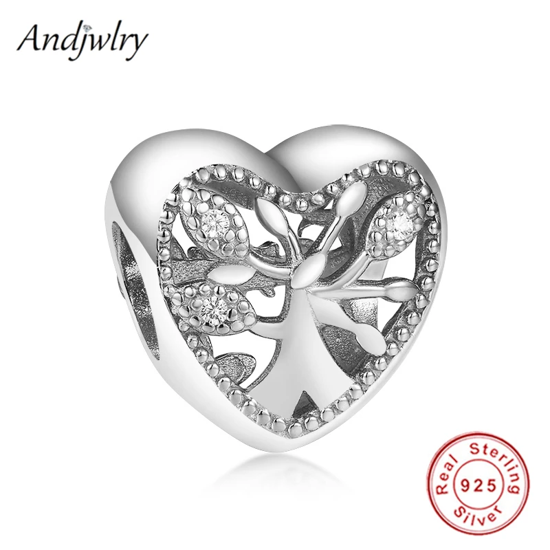 Женское серебряное украшение в виде сердца подходящее для браслета из серебра 925