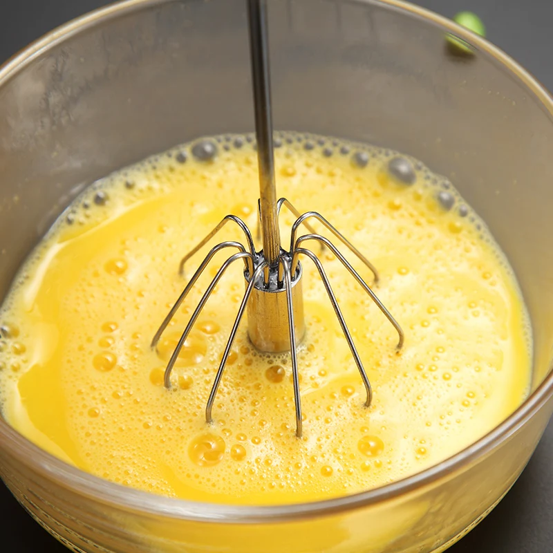 

Semi-automatic Egg Beater 304 Stainless Steel Whisk Hand Mixer Cream Egg Stirrer Kitchen Egg Tools
