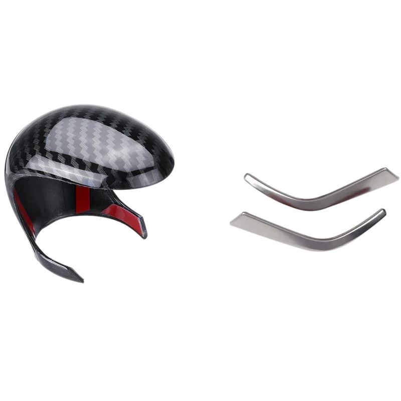 

1 Pcs Shift Knobs Shift Lever Gear Shift Decorate Cover Trim & 2 Pcs Car Styling Interior Stickers Steering Wheel Trim