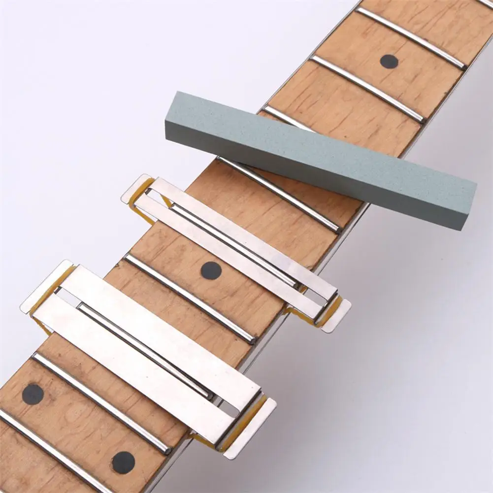 2PCS Guitar Fret Wire Sanding Stone Protector Kit Finger Plate Radian Polishing DIY Luthier Tool(Opp) | Спорт и развлечения