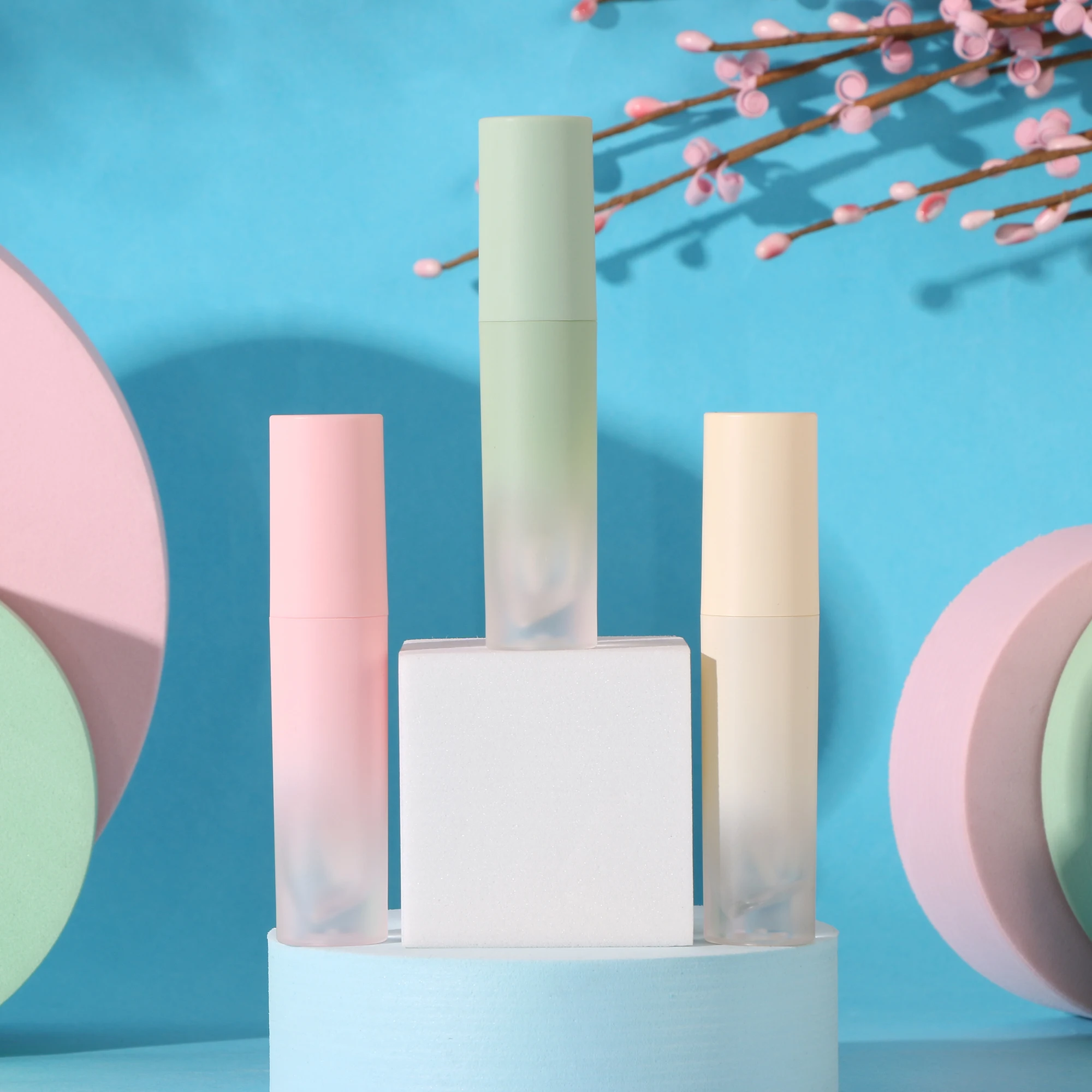 

3ml Petg Matte Gradient Color Lip Glaze Tube Plastic Lip Gloss Cosmetic Packaging Container Tube Bottle
