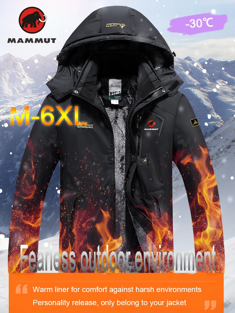 

Высококачественные мужские новые зимние Бархатные толстые ветрозащитные водонепроницаемые уличные женские куртки горные искусственные к...