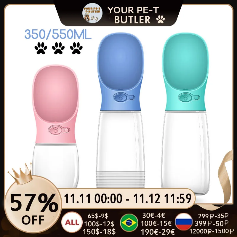 

Переносная бутылка для воды для домашних питомцев, бутылка для воды для маленьких и больших собак, дорожная миска для питья щенков, кошек, до...