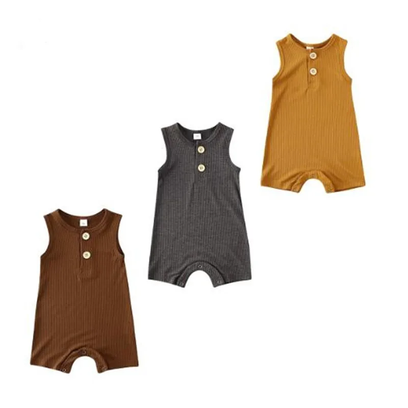Новинка 2020 года детский Одноцветный комбинезон для новорожденных девочек и