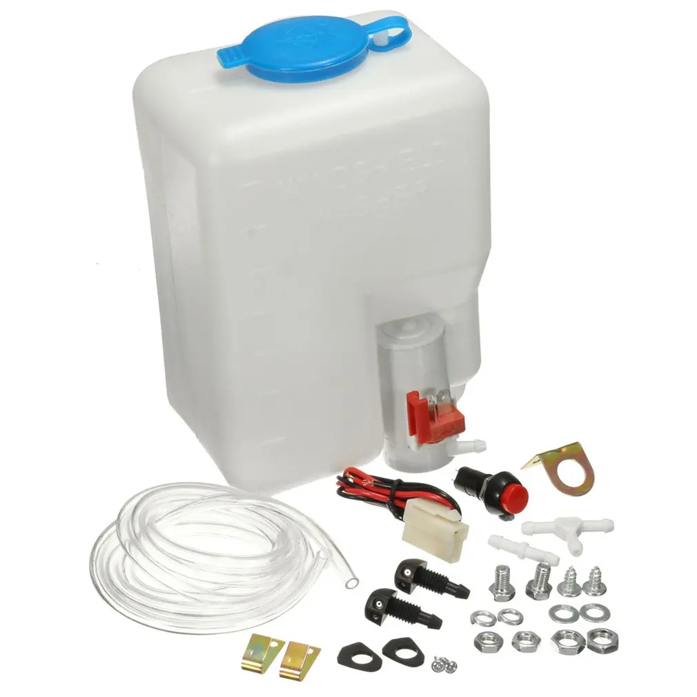 

12V Universal Classic Car Windshield Washer Reservoir Pump Bottle Kit Jet Switch Clean Tool Easy&Convenient To Use