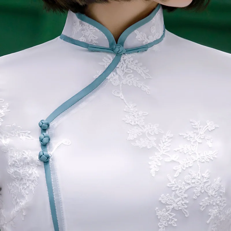 Новое поступление Элегантное вискозное китайское женское платье-Ципао с