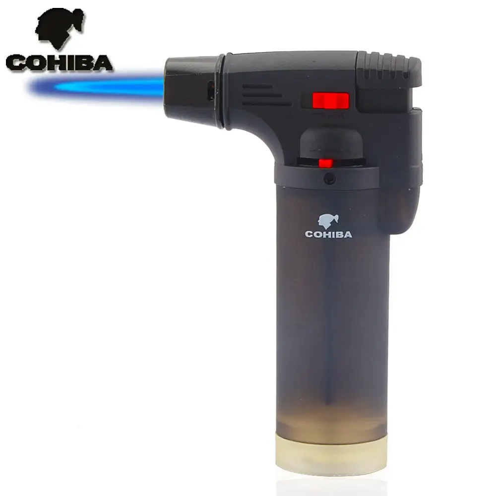 Бутановая Зажигалка COHIBA 1 струйный фонарь ветрозащитная для сигарет