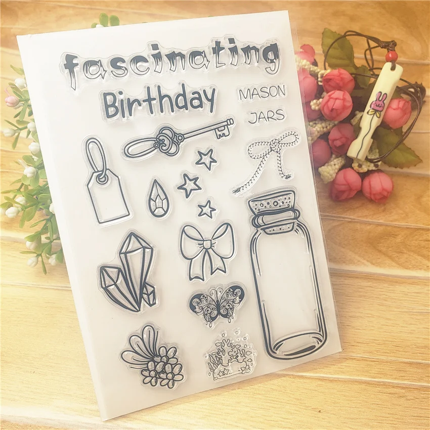 

Wishing bottle Clear Stamps Seal for DIY Scrapbooking Card Transparent Stamps Making Photo Album Crafts Decoration New Stamps