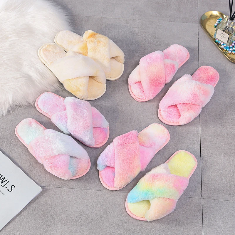 

Autumn Plush Slippers Fashion Open Toe Comfortable Home Shoes Comfortable Cute Women's Shoes Plus Size