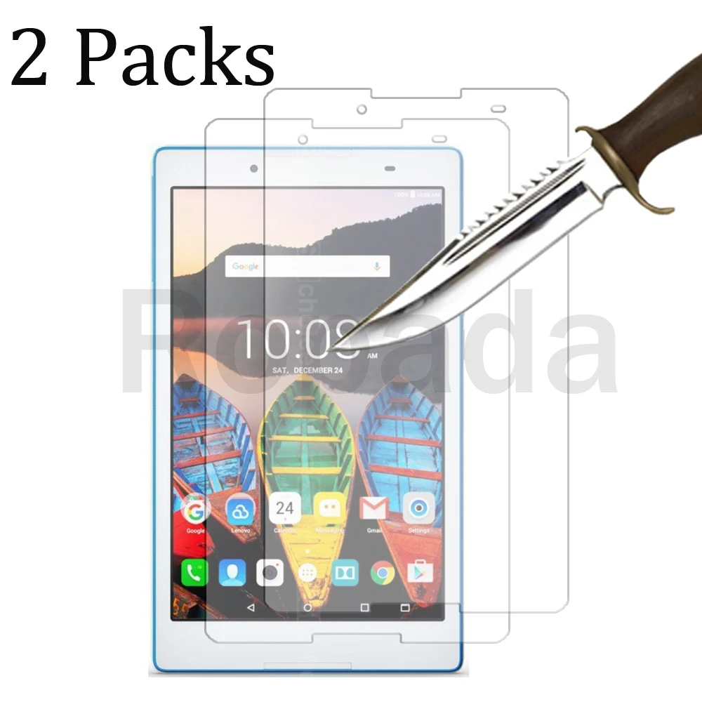 

2 упаковки закаленного стекла, Защита экрана для Lenovo Tab 2 8,0, A8-50F, защитная пленка для планшета 9H 0,33 мм