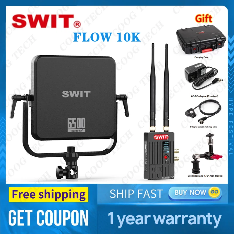 SWIT FLOW 10K Беспроводная передача SDI и HDMI футов/3 км система видеопередатчик приемник