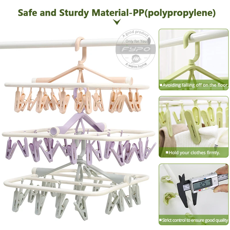 Складная вешалка для одежды с 20 зажимами складные вешалки хранения нижнего белья