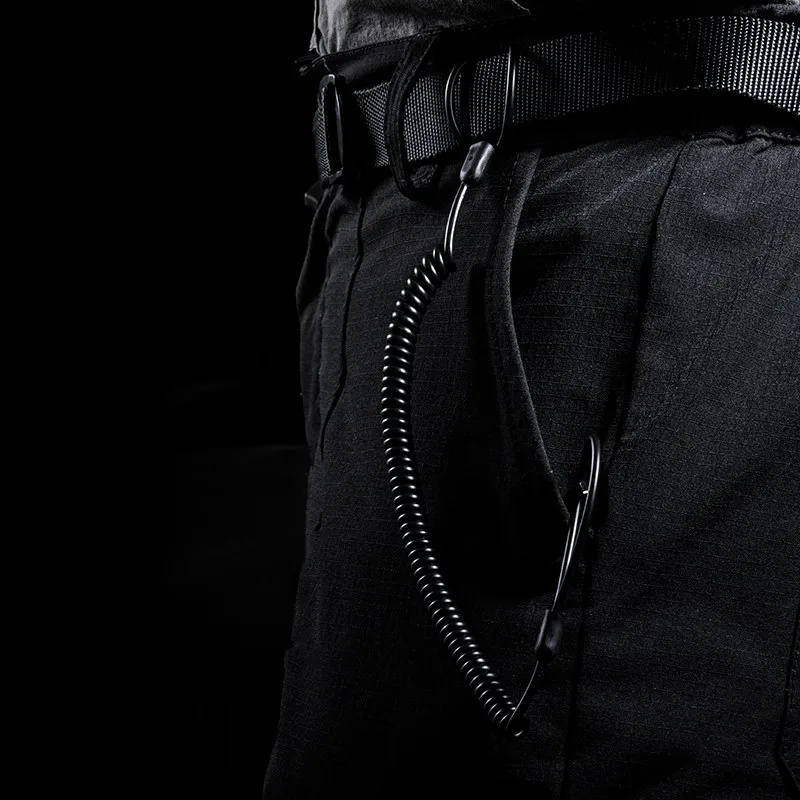 Выдвижной пружинный спиральный брелок со встроенной стальной проволокой 40 90