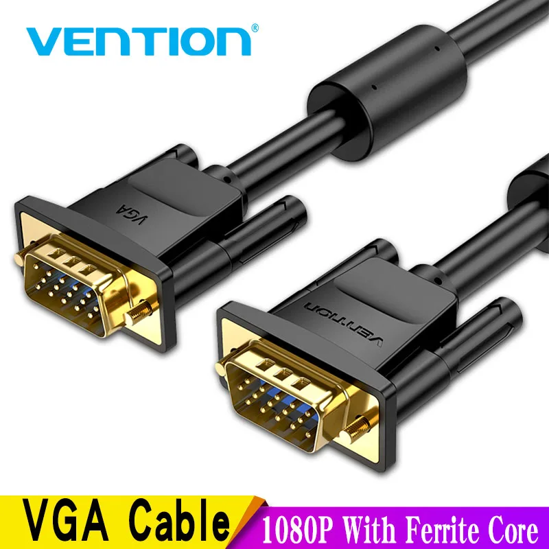 Кабель VGA Vention кабель Папа папа 1080P 1 м 5 10 20 15 Pin шнур провод для монитора компьютера