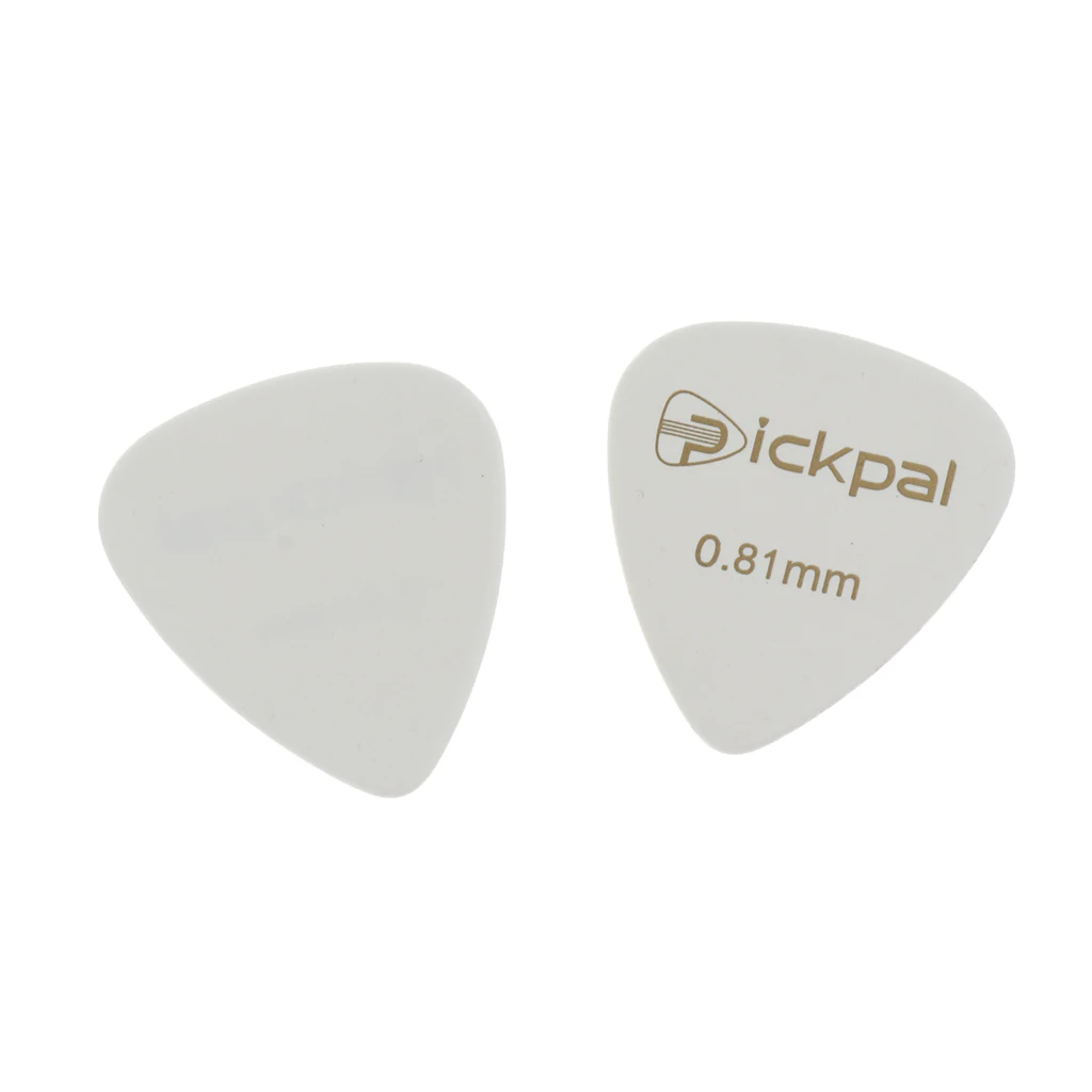 

Pack of 10 Celluloid 0.81mm Guitar Bass Picks Ukulele Perform Practice Plectrums White