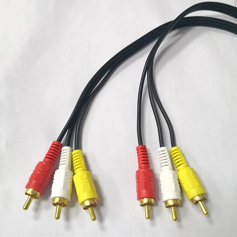 1 5 м 3RCA до мужской 4N OFC аудиокабель RCA аудио кабель для домашний кинотеатр DVD ТВ