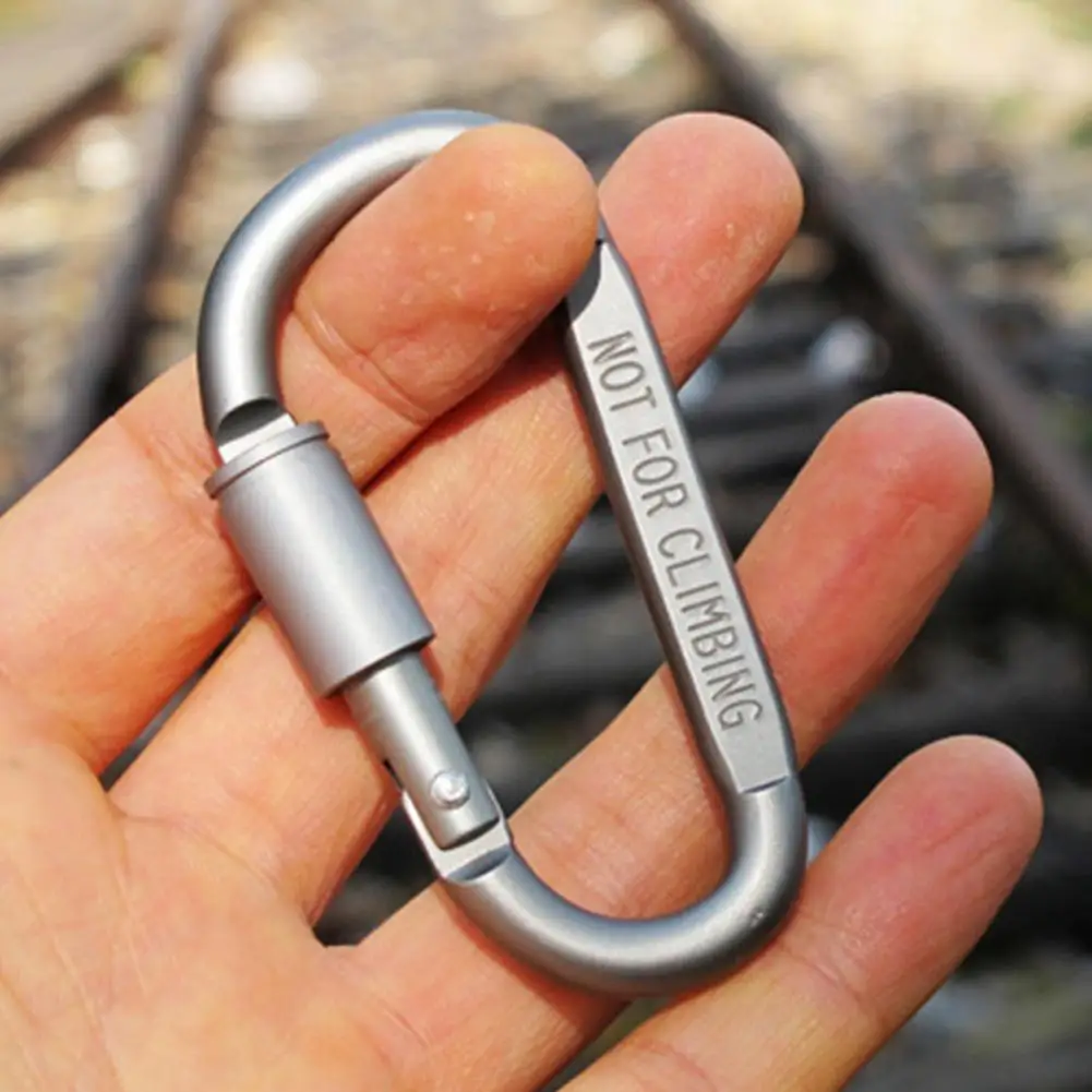 

6pcs Multifunctional EDC Backpack Carabiner Keychain Outdoor Camping Hiking Aluminum Alloy D-ring Snap Clip Lock Buckle Hook