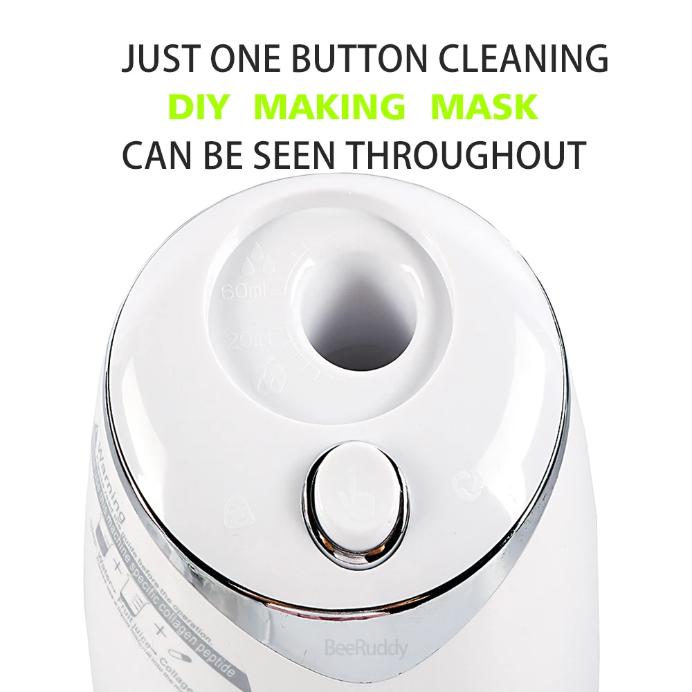 beeruddy diy mask maker machine automatic fruit facial mask maker with 8pcs collagen effervescent tablets skin care treatment free global shipping