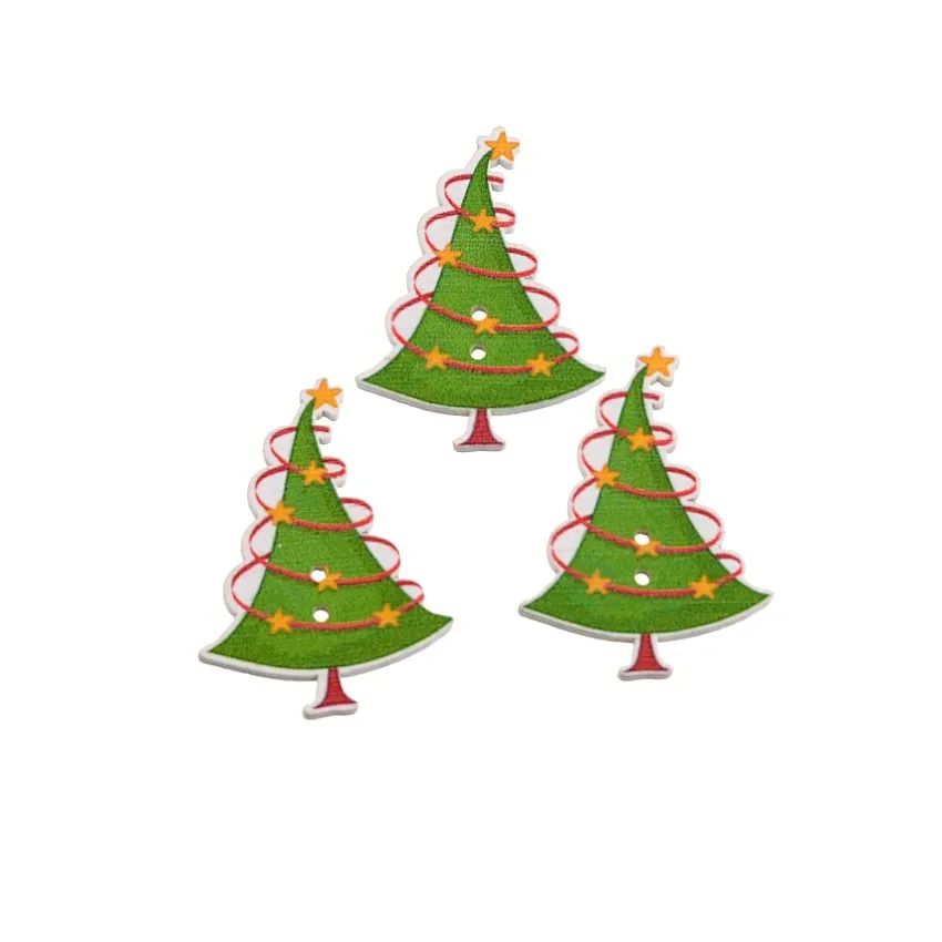 10 шт. деревянные пуговицы для рождественской елки 32 х43 мм | Дом и сад